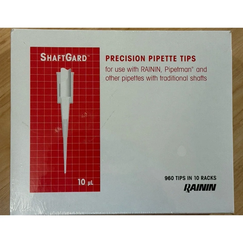 Rainin Shaftgard Precision Pipette Tips RT-10GF new 10uL BOX OF 960 TIPS